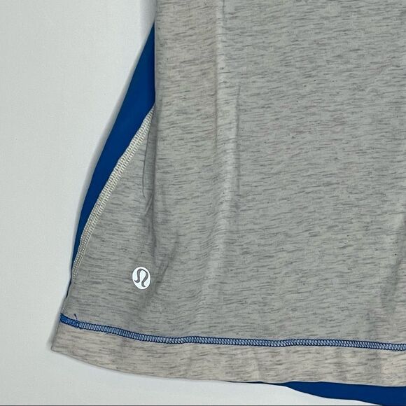 Lululemon Pacific Blue with Heather Gray Contrast SS Performance Shirt Small - Picture 8 of 8